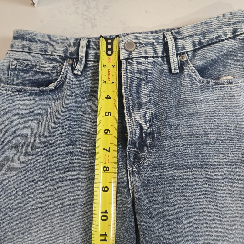 Good American High Rise Straight Jeans Women Size 2 / 26 Acid Wash Denim - Picture 5 of 13